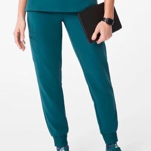 Figs Caribbean Blue High Waisted Zamora Jogger Scrub Pants